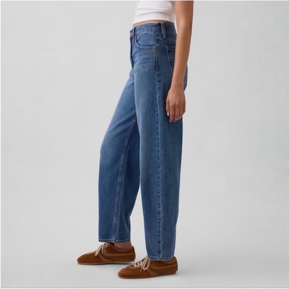 GAP High Rise Barrel Jeans NWT 29/8 Regular - Picture 3 of 12